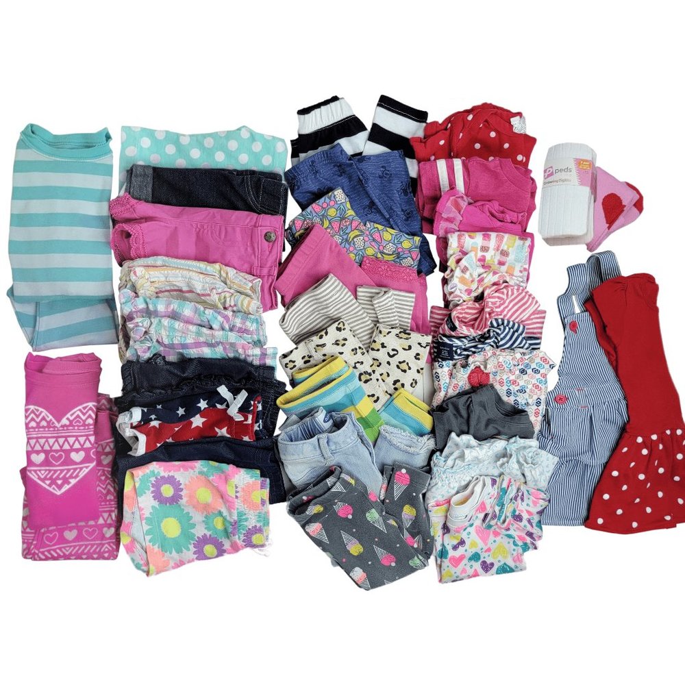 35-Piece Lot of 12-18 Month Baby Girl Spring Summer Clothes Clothing Bundle